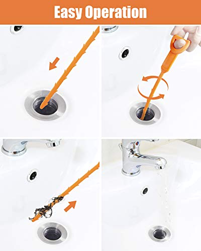 Drain Hair Removal Set - 7 Pack Sink & Shower Drain Cleaner Tools