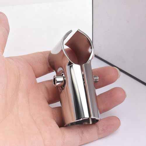 T Pipe Connector Clamps,2 Set 25mm(OD.1inch) Stainless Steel Pipe Fence Clamp Tee Corner Fitting End Rails Clamps