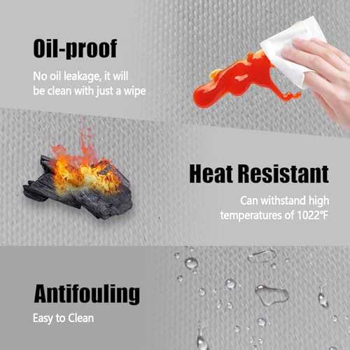 TOHONFOO Heat Resistant Mats for Countertop & Air Fryer 18x15 in Gray (18"L x 15"W)