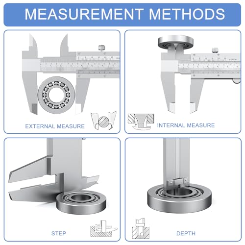 HDLNKAK 6 inch/150mm Vernier Caliper Measuring Tool, 6" Non Digital