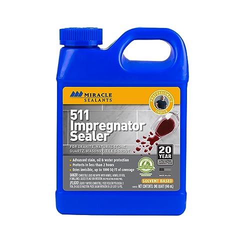 Miracle Sealants 511 Impregnator Quart - Penetrating Stone & Tile Sealer for Indoor & Outdoor Use