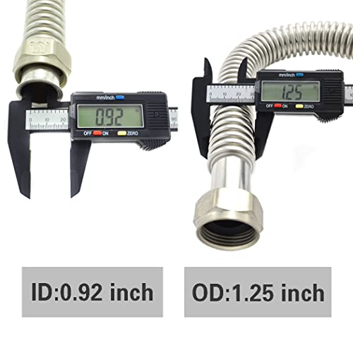 TTFLEX 24" Water Softener Connector 1" x FIP Hose, 0.92" ID, 2Pack
