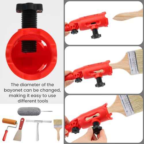 Multi-Angle Paint Brush Extender with Paint Brush, Extension Pole Attachments for Painting Roller Scraper, Paints Edger Tool for High Ceilings, Walls, Corner Painting Tool