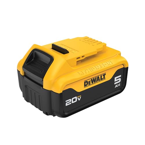 DEWALT 20V MAX Lithium-Ion Battery 5.0Ah, Compatible with 20V MAX Tools, DC B205, 1 Count