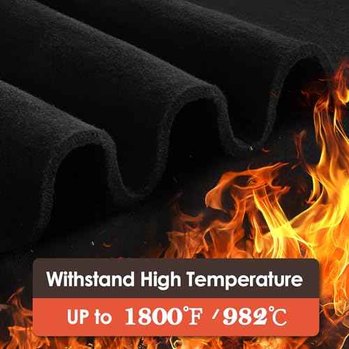 40'' x 40'' Welding Blanket Fireproof, 1/5"(5mm) Thickened Heat Resistant Mat, Flame Retardant Carbon Felt Wick, Fire Resistant Insulation Blanket, Heat Shield for Soldering, Stove, Firepit, Grill