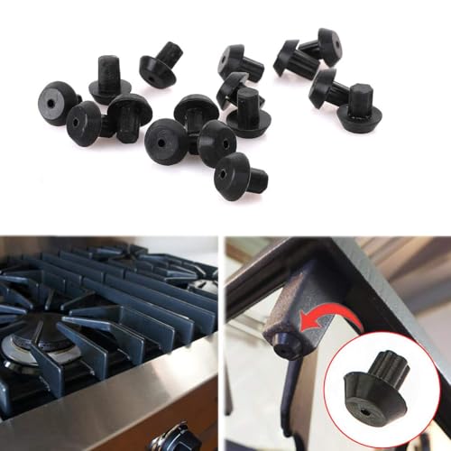 WB2K101 16-Pack Rubber Feet for GE/Kenmore/KitchenAid Gas Range Stovetop Grates 3/16" Posts