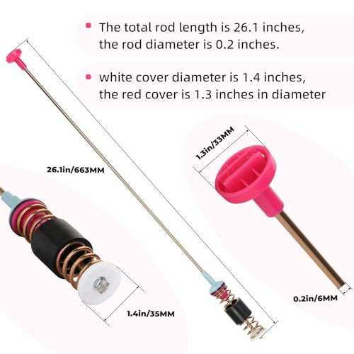 Samsung DC68-03228A-04 Washer Suspension Rods - 4 Pack, 26.18in, 6mm Thick, Compatible WA400 WA40J WA456 WA45H WA45M Models