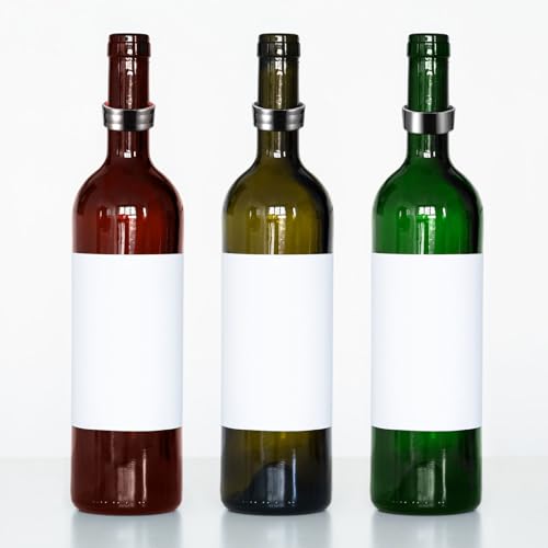 uxcell 4pcs Wine Bottle Collars with Velvet Flocking – Drip Catcher Rings