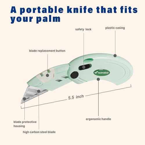 4 Pack Folding Utility Knife with 10 Extra Blades,Box Cutters with Button Lock Mechanism,Razor Knife for Home,Office and Warehouse,4 Colors.