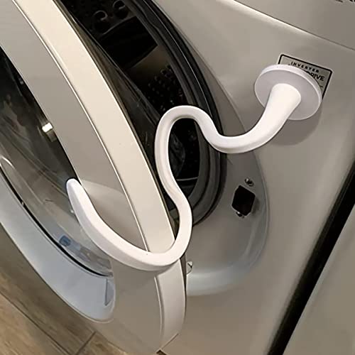 eHuangTools White Front-Load Washer Door Prop & Stopper, 6-in-1 Magnetic Holder with Flexible Hose