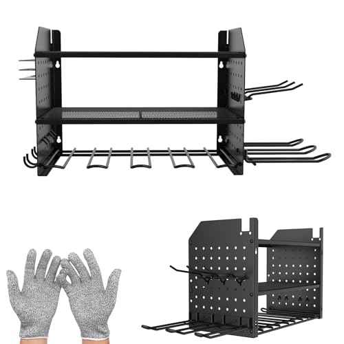 Modular Power Tool Organizer, Premium 3 Layer Wall Mount 6 Drills Holder, Efficient Garage Tool Storage Solution, Great Gifts for Men