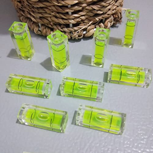 6Pcs Mini Bubble Level Set 10x10x29mm Acrylic Pocket Levels