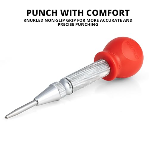 NEIKO 02638A 5-Inch Automatic Center Punch for Metal, Adjustable Impact Spring Loaded Tool