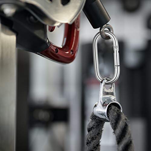 Heavy Duty Carabiner Clips 4 Inch M10x100mm Steel Snaps 2-Pack for Camping & Climbing