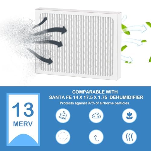 MERV 13 14 x 17.5 x 1.75 Dehumidifier Filters 4-Pack for Honeywell DR90/DR120