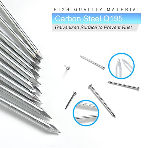 376PCS Nails & Hammer Set with 8oz Claw Hammer - DIY Hanging Picture Kit