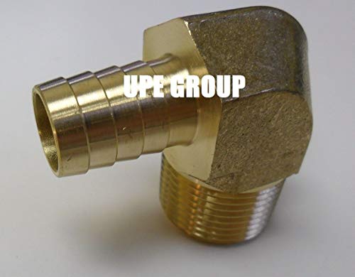 5/8 HOSE BARB ELBOW X 3/4 MALE NPT Brass Pipe Fitting Thread Gas Fuel
