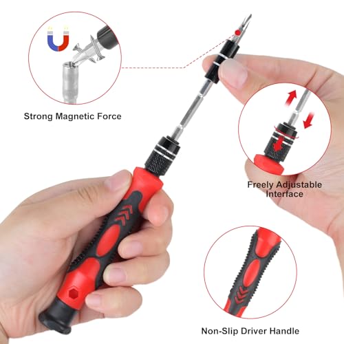 Small Precision Screwdriver Set& 119 Pcs Mini Screwdriver Set &Magnetic Glasses Repair Tool Kits & Small Screwdriver set for DIY, Xbox, iPhone, iPad, Computer, Watch, Laptop, Macbook, Eyeglass