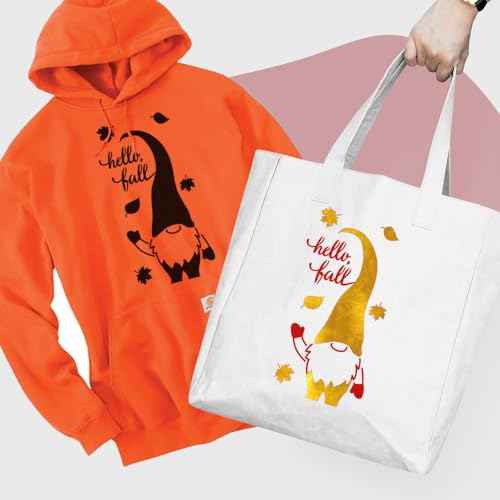 Hello Fall Gnome Stencil ? 14x8 Inch Reusable Autumn Template with Leaves for Painting on Wood, Porch Signs, Walls, Fabric & Seasonal Crafts