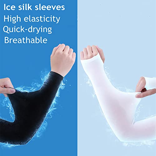 Sun Protection Arm Sleeves With Thumb Holes for Men Women,Cooling Compression UV Arm Cover,Outdoor Sports Sleeve Arm