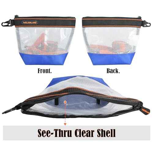 WELKINLAND 10-Inch Clear Tool Pouch Organizer - 4 Pcs Zipper Tool Bags