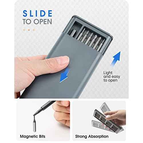 Precision Screwdriver Set, Small Screwdriver with Torx Phillips Head & Flathead, Repair Tool Kit with Magnetic Bits for Electronics, PC, Watch, Jewelry, DIY Projects and Home Repairing