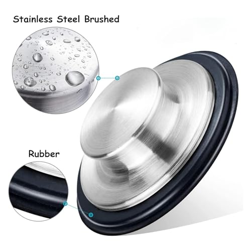 2 Pack Kitchen Sink Stopper for Garbage Disposal Stopper, Stainless