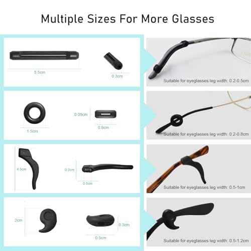 Eyeglasses Ear Grippers Set, 16 Pairs Anti Slip Eyeglasses Grip for Behind the Ear, Comfortable Silicone Eyeglass Holder for Sunglasses Presbyopia Glasses Sports Glasses