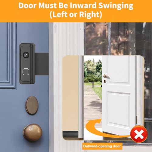 Black Blink Doorbell Mount Anti-Theft 2K Video Doorbell Bracket SENLEG