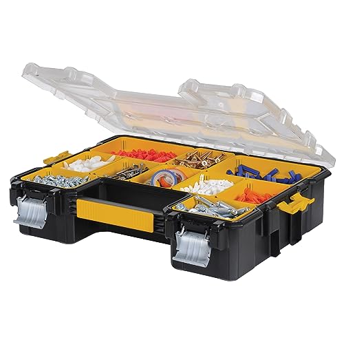 DEWALT Small Parts Organizer with Removable Dividers - 10-Compartment Hardware Storage Box (DWST14825) - One Size