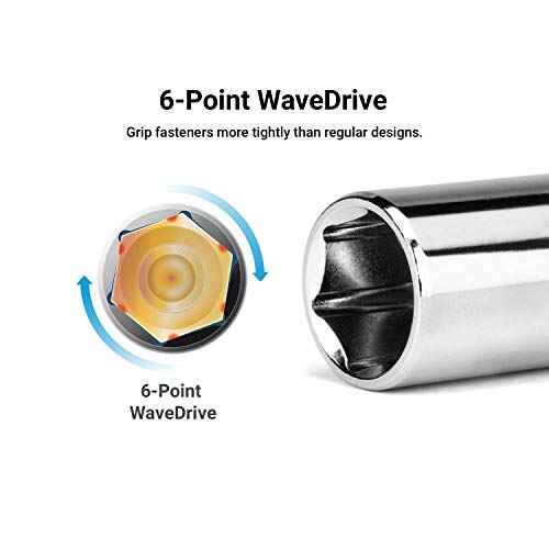 Capri Tools 14 mm Shallow Socket, 1/4-Inch Drive, 6-Point, Metric