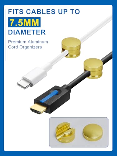 3 Pack Upgraded Cord Management Clips with Extra-Large Adhesive for Desk & Wall
