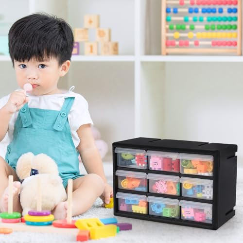 Sadstory 9-Drawer Plastic Storage Cabinet for Garage Organization
