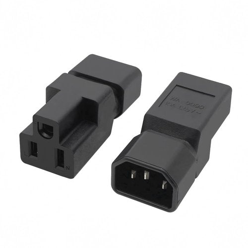 C14 to NEMA 5-15R Adapter 2 Pack, IEC320 C14 Male to NEMA 5-15R Female Power Plug Converter for PDU, UPS, Server, 10A 125V