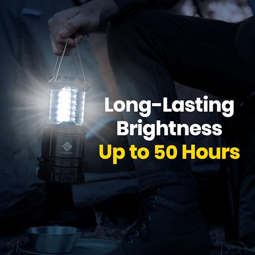 Etekcity 2-Pack LED Camping Lanterns, Battery Operated, Collapsible & Waterproof