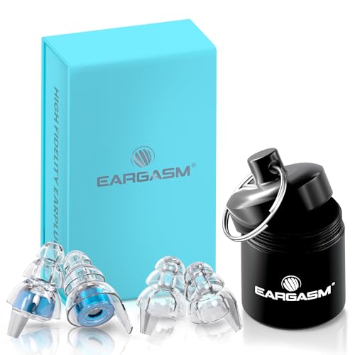 Eargasm High Fidelity Blue Earplugs for Concerts & Music Festivals - Reusable Noise Reduction