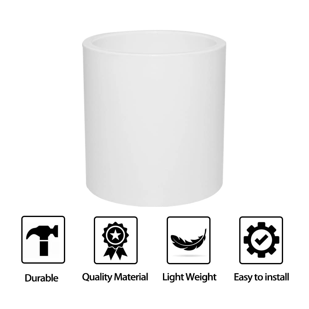 Fitvell 5PCS 1-1/2" PVC Pipe Fitting Coupling Connector Adapter Pipe Fitting Slip (Socket x Socket) Schedule 40 White Color
