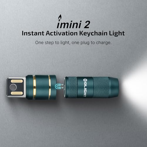 OLIGHT IMINI 2 Rechargeable Mini Keychain Flashlight Dream Blue - Compact, Hands-Free, 50 Lumens