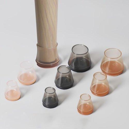 12 PCS Furniture Cups Chair Leg Floor Square Protectors Furniture Cups for Hardwood Floors Reduce Noise Not Easy to Fall