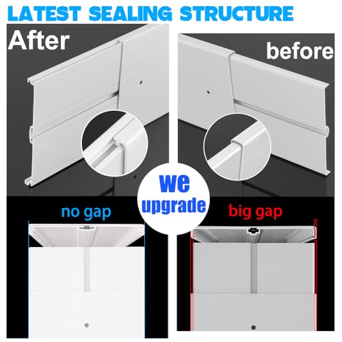 SunDiao 5.1 Inch Portable Air Conditioner Window Kit with 2-Pack 3m Seal, Sliding Window Vent for Exhaust Hose