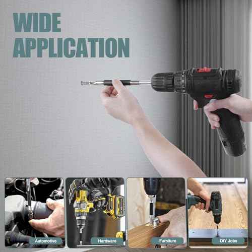 Drill Bit Holder 3.1/4.7/5.5¡¯¡¯, Drill Bit Extension 4 Pcs, Magnetic Bit Holder 1/4¡¯¡¯ Hex, Drill Extension Bit Holder Carbon Steel with Telescopic Sleeve for Screwdriver Bit Nut Socket by XIOGZAXI