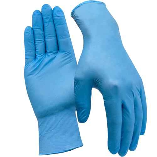 Disposable Nitrile Gloves, 5 Mil Latex-Free Powder-Free Industrial Gloves for Cleaning Automotive, Non-Sterile Blue