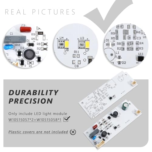 Refrigerator LED Light Control Boards W10515058 & W10515057 – 3-Pack Replacement
