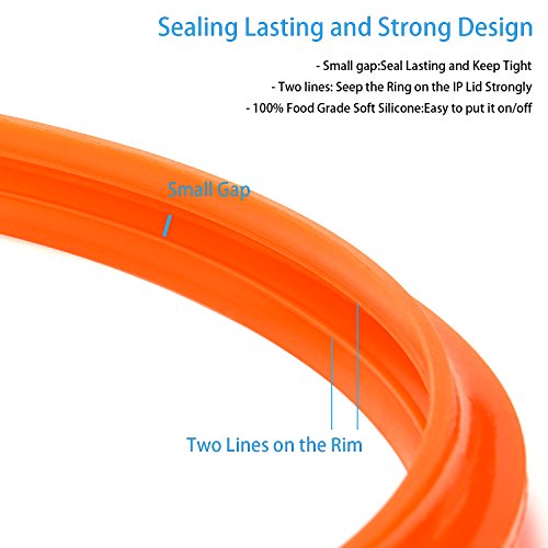 STYDDI 6-Quart Silicone Sealing Ring Replacement for Instant Pot Duo Lux Duo Plus Ultra 6 (4-Pack, Colorful)