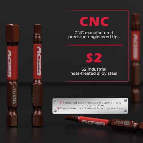 21-Piece 2.5" Hex Head Allen Wrench Drill Bit Set, 1/4" Hex Screwdriver Bits Set with Durable Magnetic Impact Bit Holder, SAE & Metric Allen Key, S2 Steel, Mechanic Home Repair