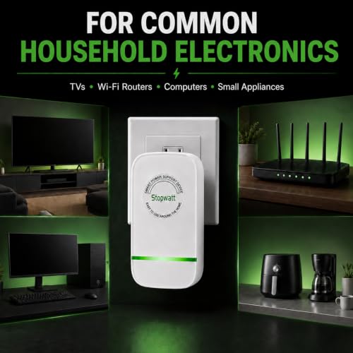 STOPWATT Smart Plug Voltage Stabilizer 90V-250V Power Support Device