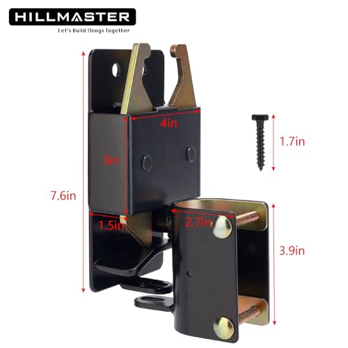 HILLMASTER 1 Pack Heavy Duty 2-Way Farm Gate Latch for Metal Gates & Livestock