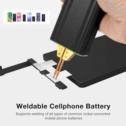 Handheld Spot Welder, Battery Spot Welder with Automatic and Manual Modes, 80 Gears Adjustable, Mini Portable Spot Welding Pen with 2pcs Welding Tips & Nickel Sheets for DIY Battery Pack Welding