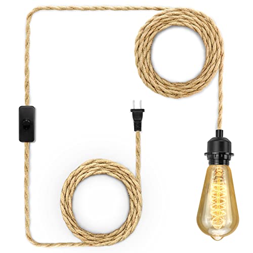 LYOOWNG 15FT Plug-in Pendant Light Cord Kit - DIY Hanging Lamp, Farmhouse Style, 1 Pack