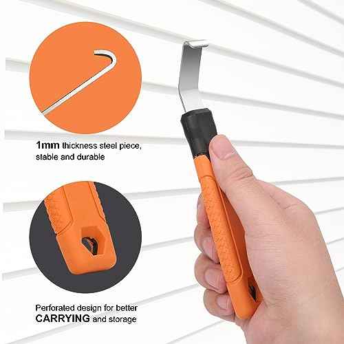 Vinyl Siding Removal Tool - Extra Long Handle, Steel Blade, Non-Slip Grip for Installation and Removal